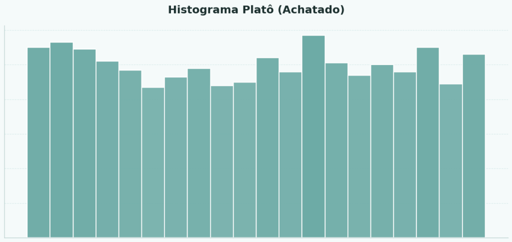 histograma platô ou achatado